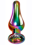 Rainbow Metal Anal Plug - Large
