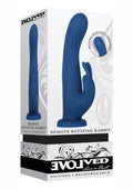 Rotating Silicone Rechargeable Rabbit with Remote Control - Blue