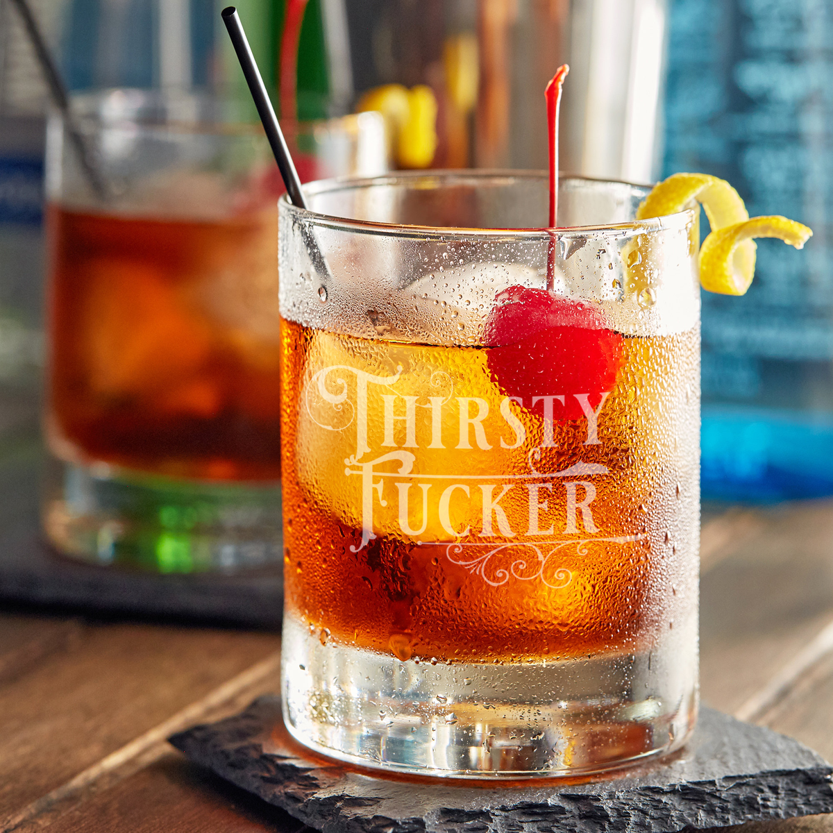 Thirsty Fucker Rocks Glass