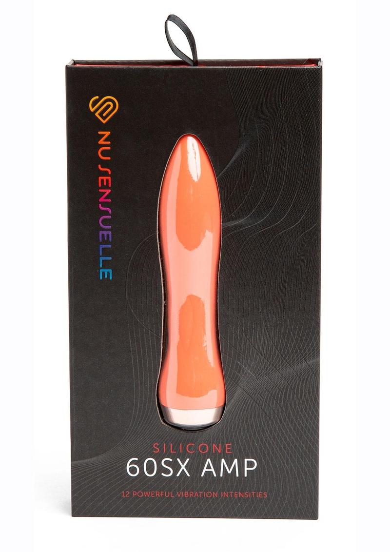Nu Sensuelle 60SX AMP Silicone Rechargeable Bullet - Coral/Rose Gold