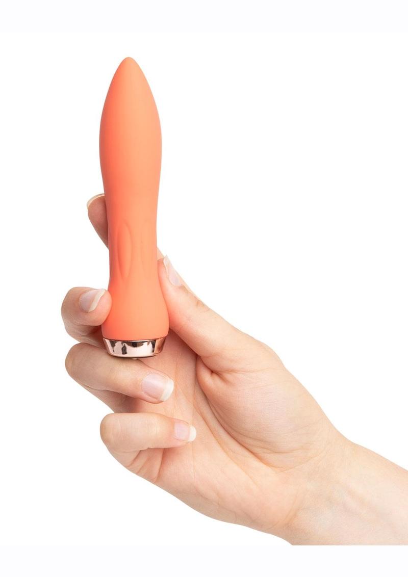Nu Sensuelle 60SX AMP Silicone Rechargeable Bullet - Coral/Rose Gold