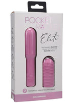 Pocket Rocket Elite Silicone Rechargeable Mini Vibrator With Removable Sleeve - Pink