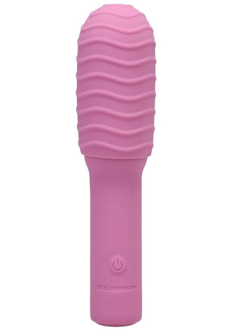 Pocket Rocket Elite Silicone Rechargeable Mini Vibrator With Removable Sleeve - Pink