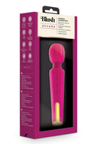 Blush Allana Velvet Rechargeable Silicone Wand Vibrator - Magenta/Rose Gold