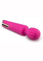 Blush Allana Velvet Rechargeable Silicone Wand Vibrator - Magenta/Rose Gold