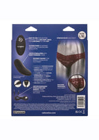 Rechargeable Lace Panty Vibe Set with Remote Control - Large/XLarge - Red