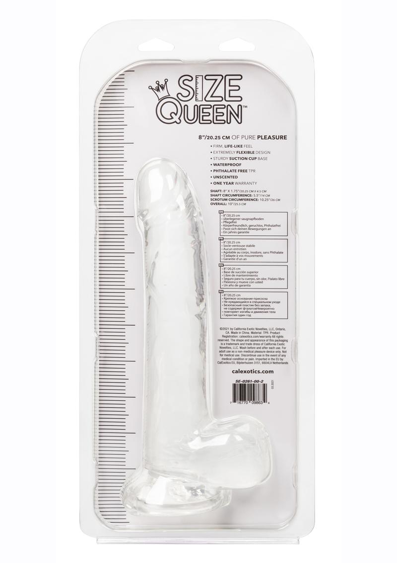 Size Queen Dildo 8in - Clear