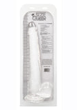 Size Queen Dildo with Balls 12in - Clear
