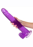 Size Queen Dildo with Balls 12in - Purple