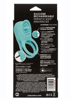 Couple's Enhancers French Kiss Enhancer Silicone Rechargeable Cock Ring - Blue