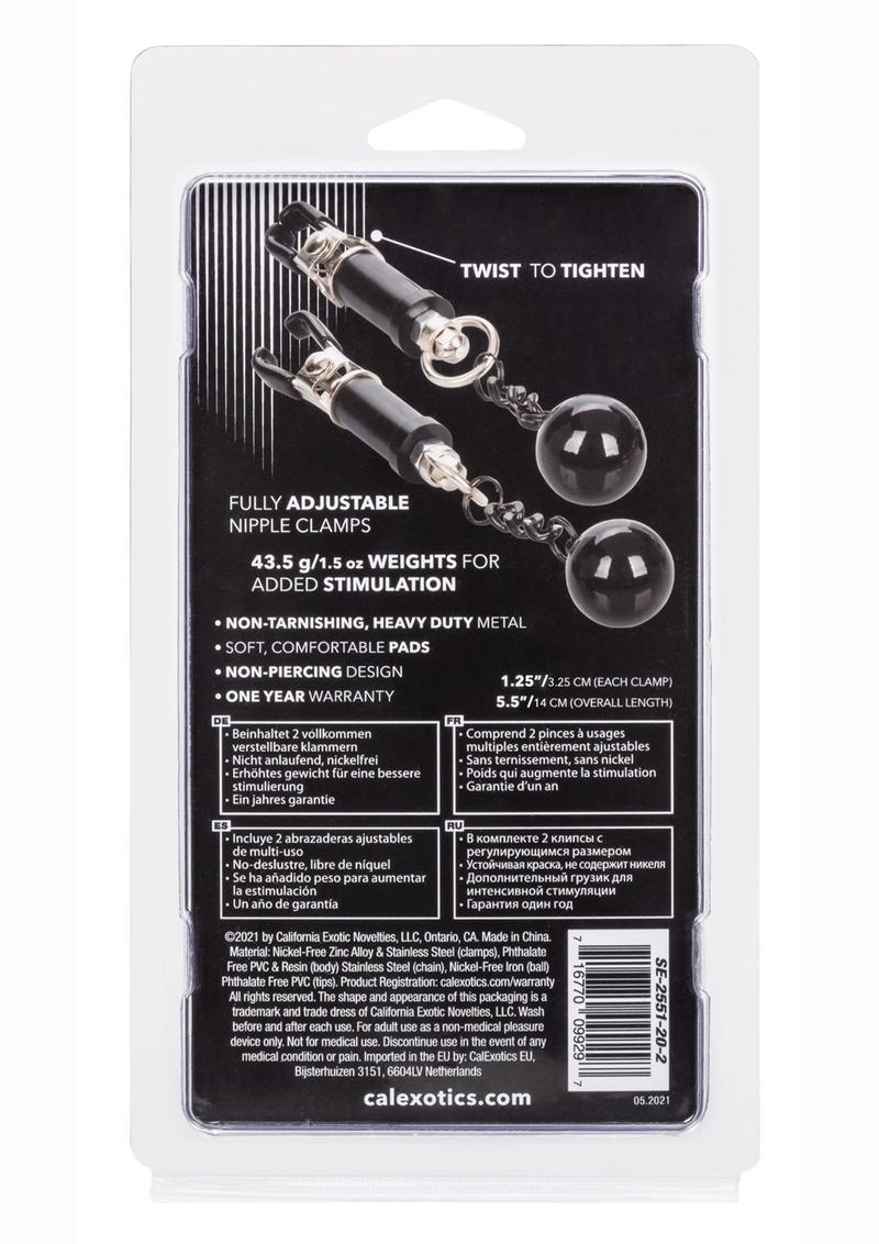 Nipple Grips Weighted Twist Nipple Clamps - Black