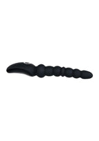 Magic Stick Rechargeable Silicone Beaded Vibrator - Black