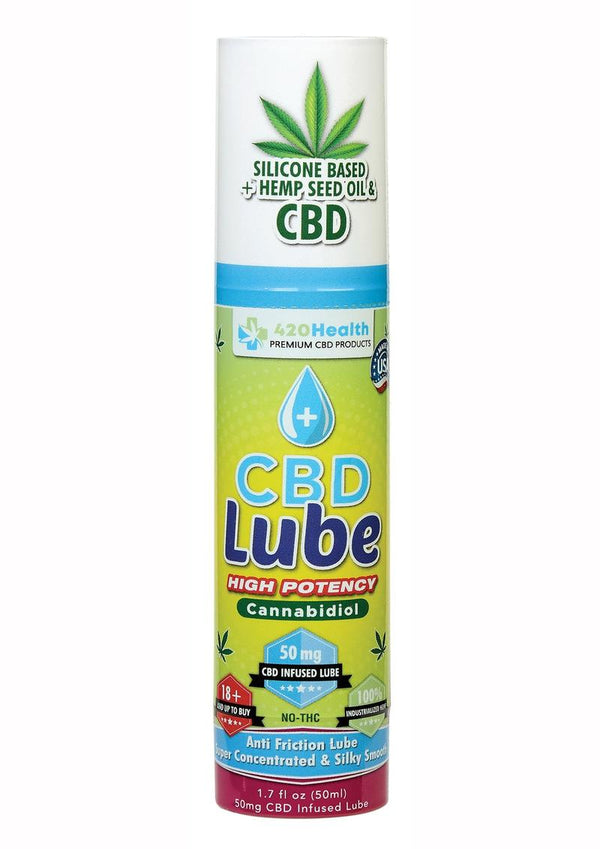 420 Health Silicone Based Infused CBD Lubricant 1.7oz