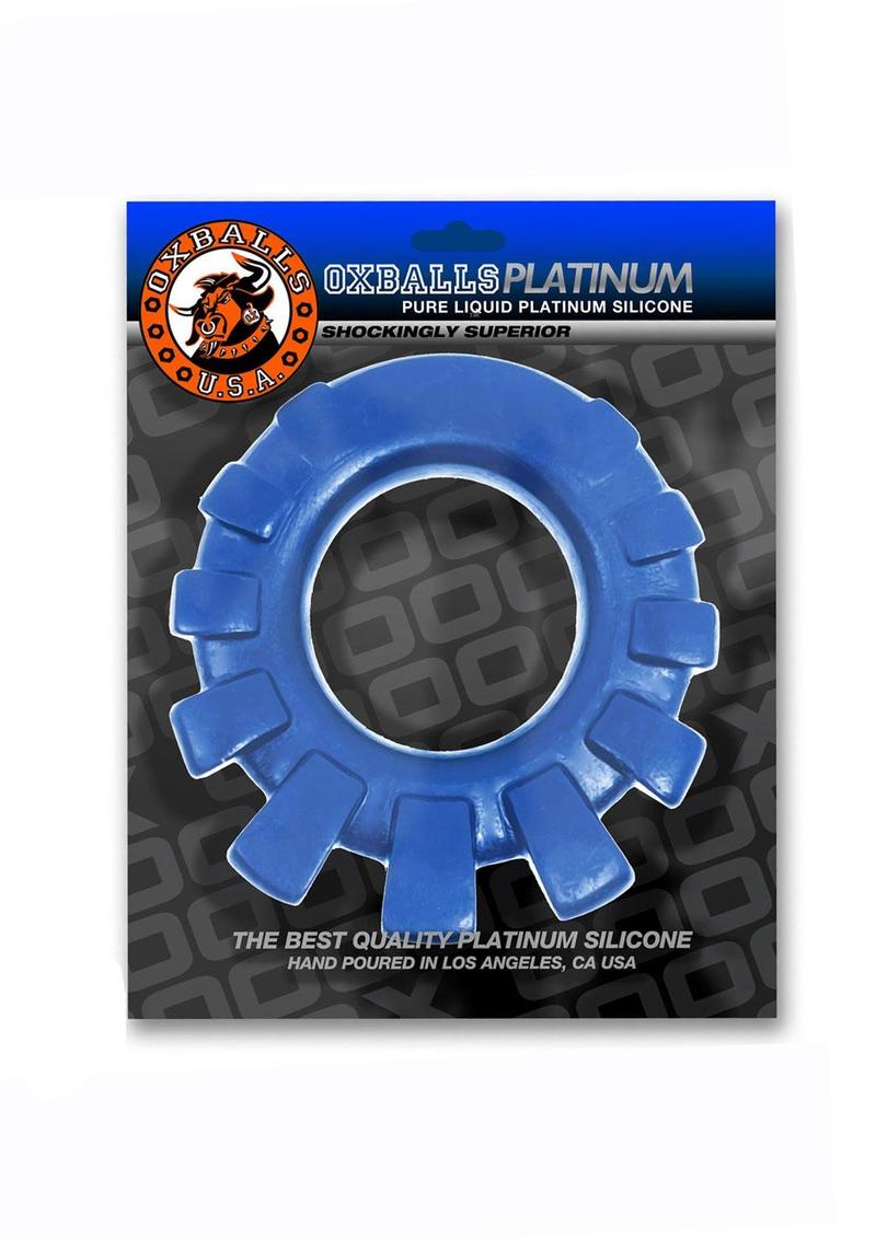Cock-Lug Silicone Lugged Cock Ring - Marine Blue