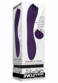 Thorny Rose Rechargeable Silicone Dual-End Vibrator - Purple