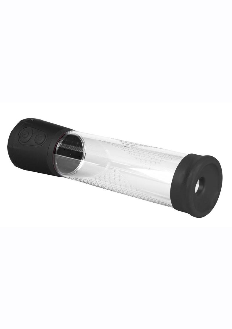PowerBullet Got Big Dick Automatic Penis Pump - Black/Clear