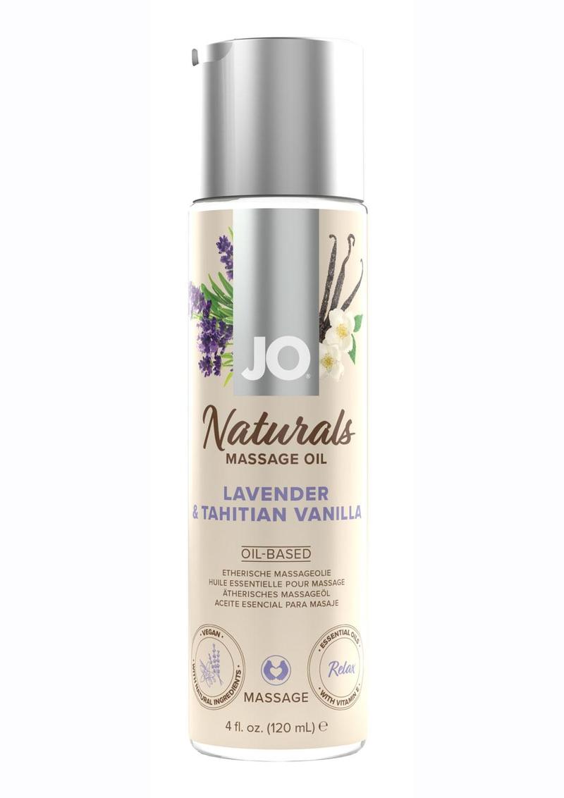 JO Naturals Lavender & Tahitian Vanilla Massage Oil 4oz