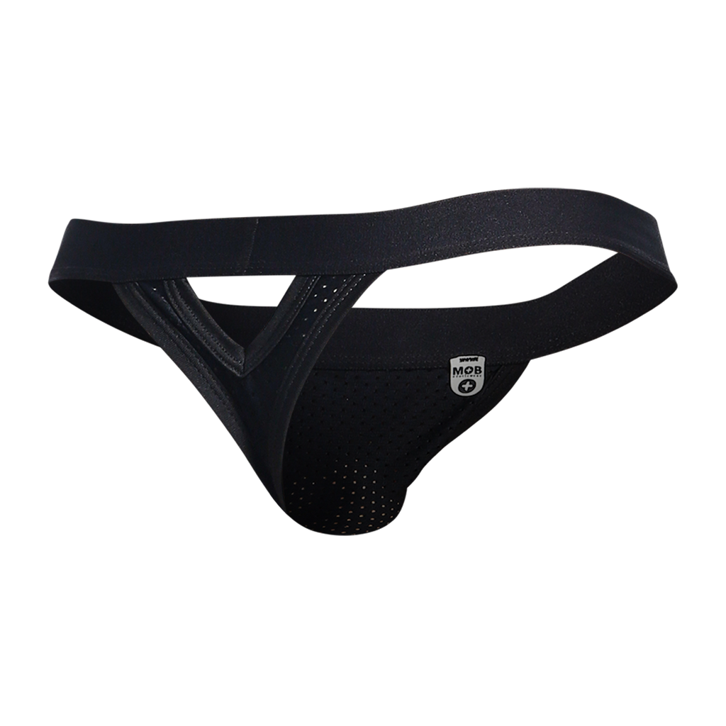 MOB Mesh Y Thong - Black