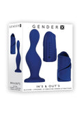 Gender X Ins & Outs Rechargeable Silicone Dildo & Stroker Set (2 piece) - Blue