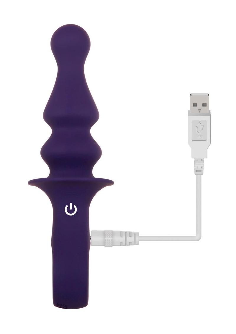 Gender X Ring Pop Rechargeable Silicone Vibrating Anal Plug - Purple