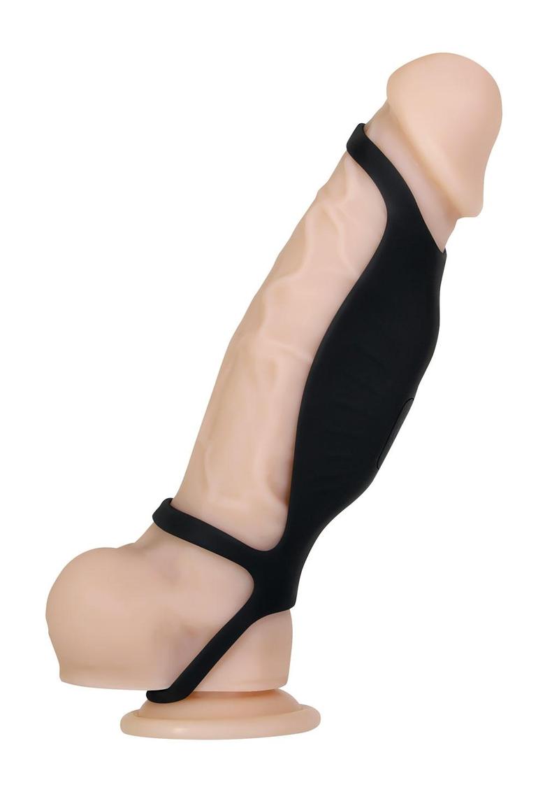 Gender X Rocketeer Rechargeable Silicone Penis Sleeve - Black