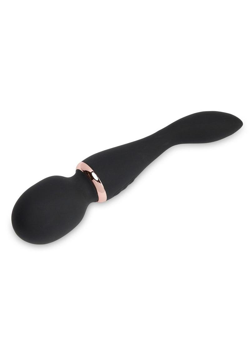 Nu Sensuelle XLR8 Alluvion Silicone Rechargeable Wand Massager - Black/Rose Gold