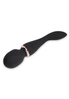Nu Sensuelle XLR8 Alluvion Silicone Rechargeable Wand Massager - Black/Rose Gold