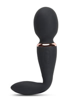 Nu Sensuelle XLR8 Alluvion Silicone Rechargeable Wand Massager - Black/Rose Gold