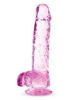 Naturally Yours Crystalline Dildo 6in - Rose