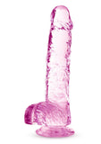 Naturally Yours Crystalline Dildo 6in - Rose