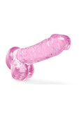Naturally Yours Crystalline Dildo 6in - Rose