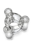 Oxballs Heavy Squeeze Ballstretcher with Stainless Steel Weights - Clear
