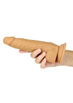 Naked Addiction Silicone Dual Density Dildo with Bonus PowerBullet 8in - Caramel