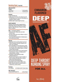 Deep AF Deep Throat Numbing Spray 1oz - Cinnamon