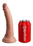 King Cock Elite Dual Density Silicone Dildo 7in - Vanilla