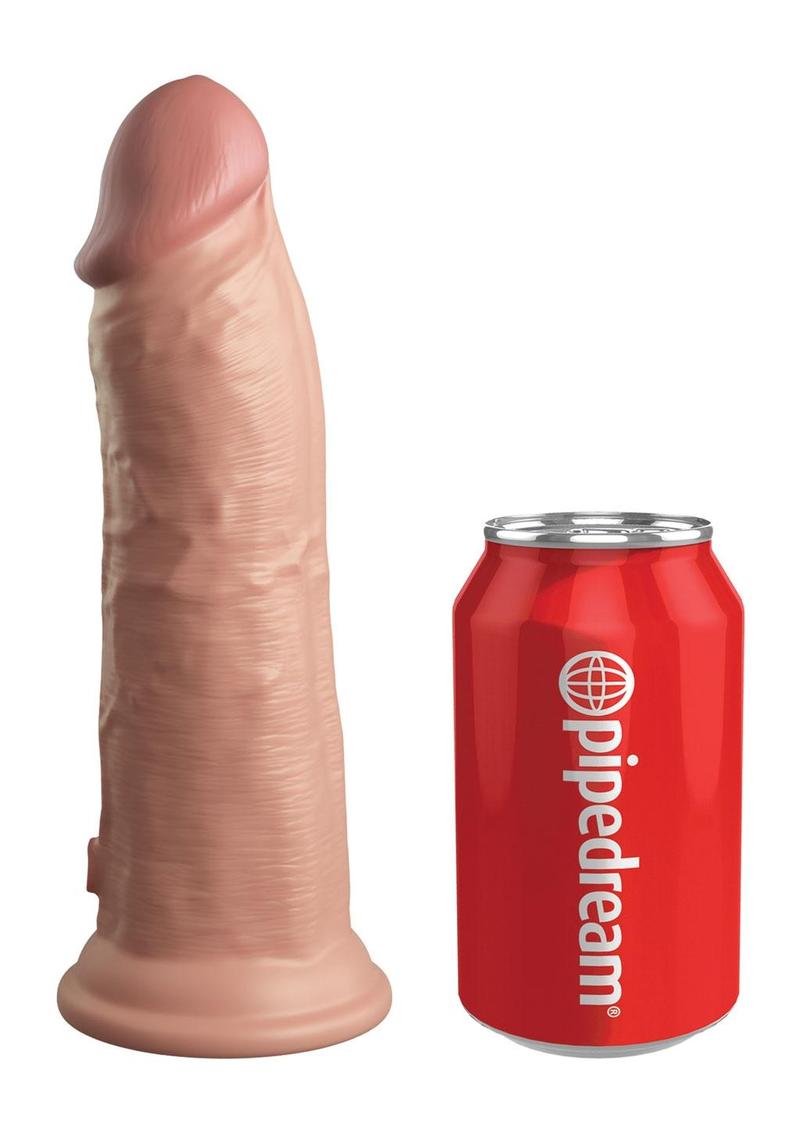 King Cock Elite Dual Density Silicone Dildo 8in - Vanilla