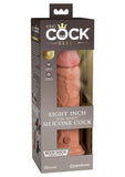 King Cock Elite Dual Density Silicone Dildo 8in - Caramel