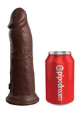 King Cock Elite Dual Density Silicone Dildo 8in - Chocolate