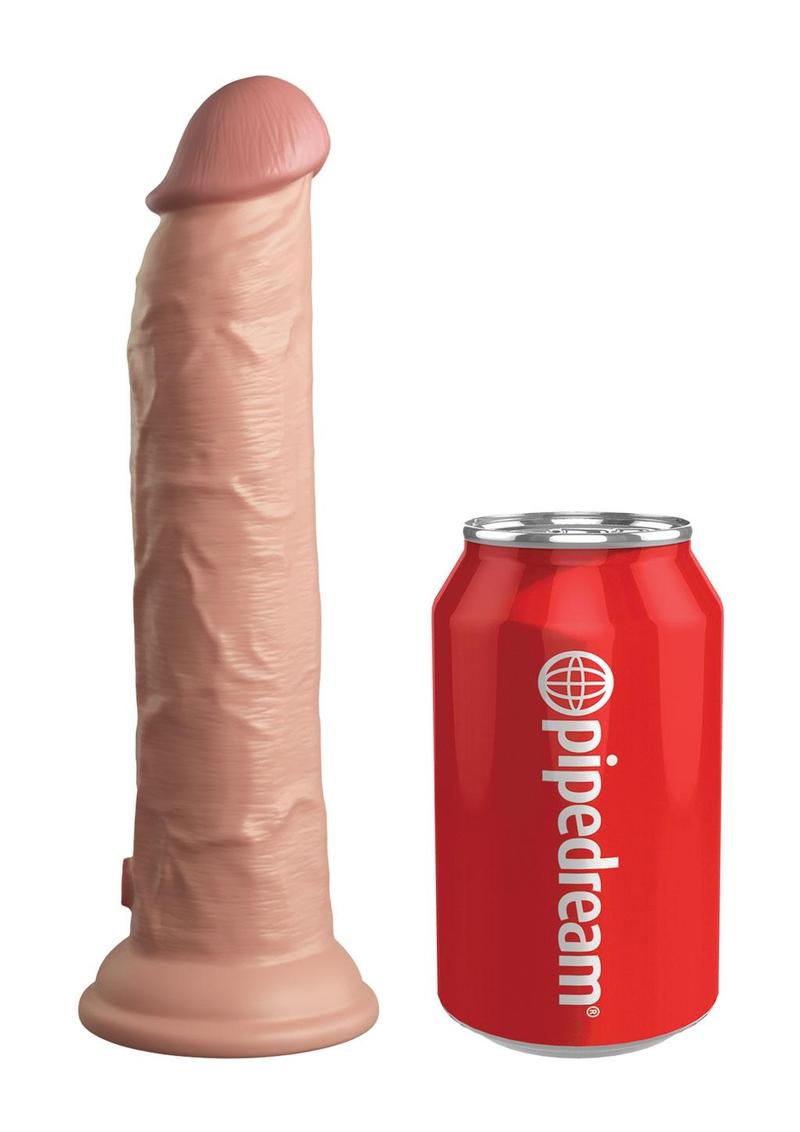 King Cock Elite Dual Density Silicone Dildo 9in - Vanilla