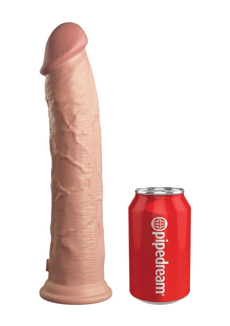 King Cock Elite Dual Density Silicone Dildo 11in - Vanilla