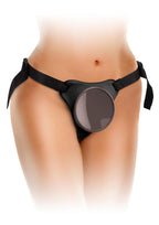 King Cock Deluxe Silicone Body Dock Strap-on Kit With Swinging Crown Jewels and Dildo 8in - Vanilla/Black
