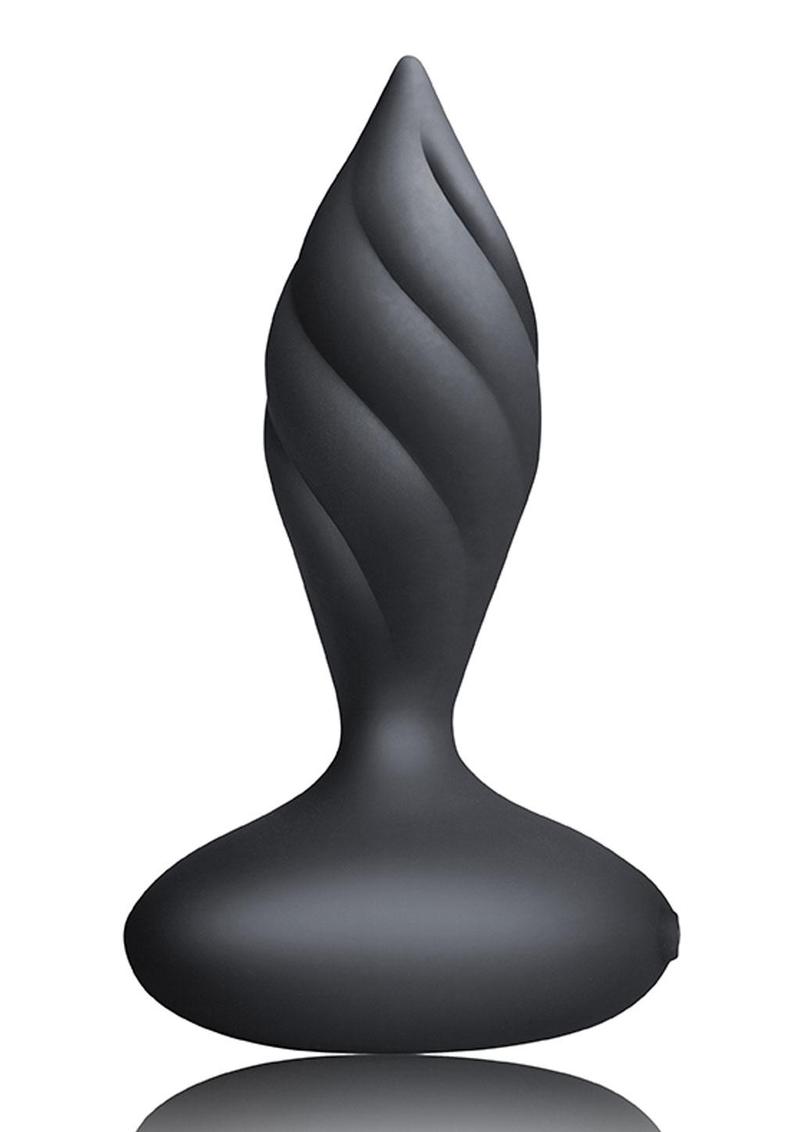 Desire Rechargeable Silicone Anal Plug - Black/Rose Gold
