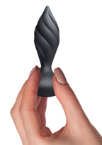 Desire Rechargeable Silicone Anal Plug - Black/Rose Gold
