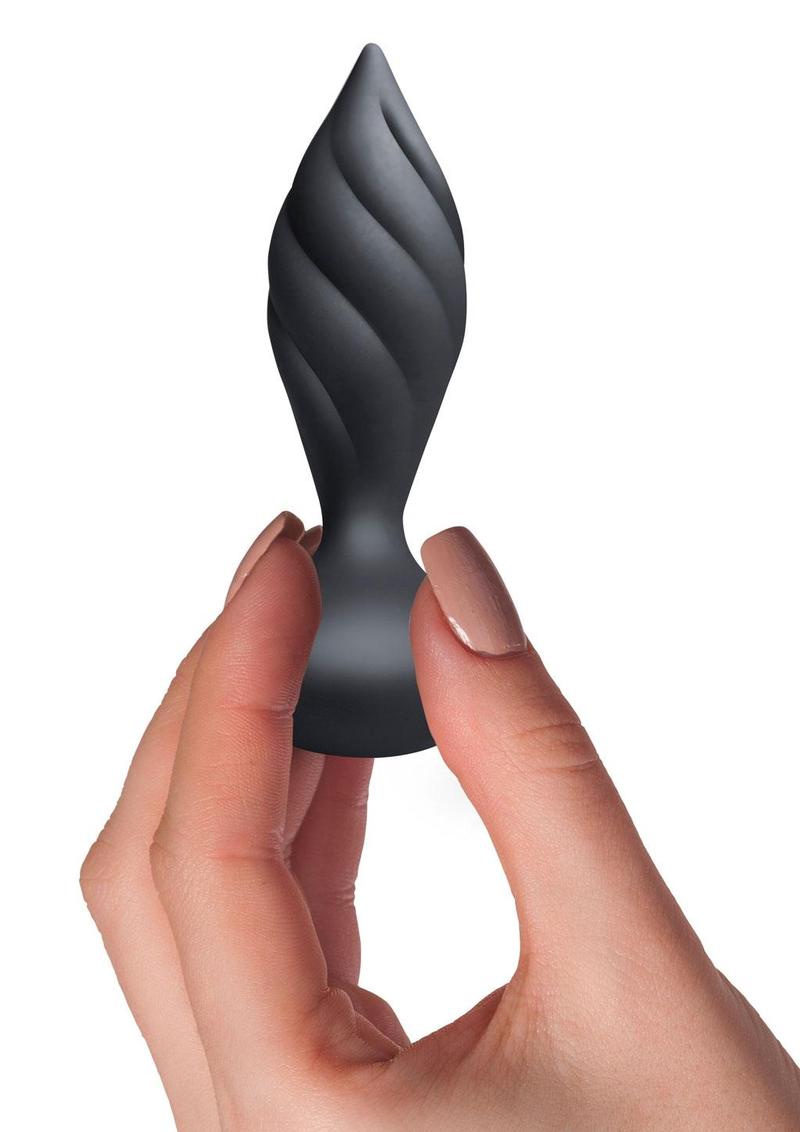 Desire Rechargeable Silicone Anal Plug - Black/Rose Gold