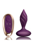 Desire Rechargeable Silicone Anal Plug - Purple/Rose Gold