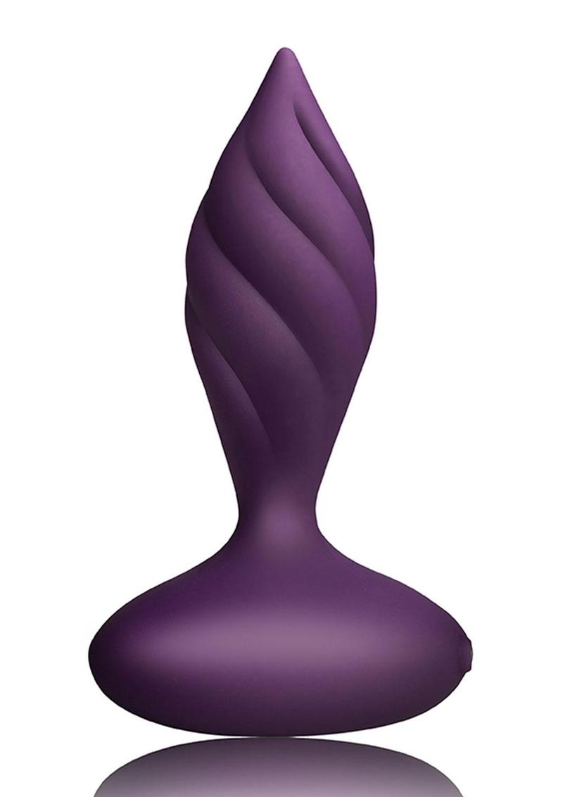 Desire Rechargeable Silicone Anal Plug - Purple/Rose Gold