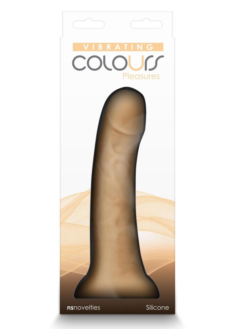 Colours Pleasures Silicone Vibrating Dildo 7in - Vanilla
