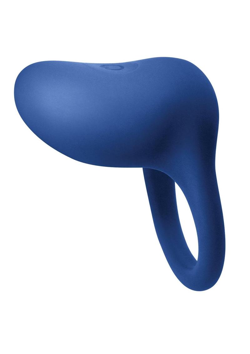 Inya Regal Rechargeable Silicone Cock Ring - Blue