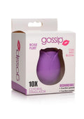 Gossip Rose Flirt 10X Rechargeable Silicone Clitoral Stimulator - Purple