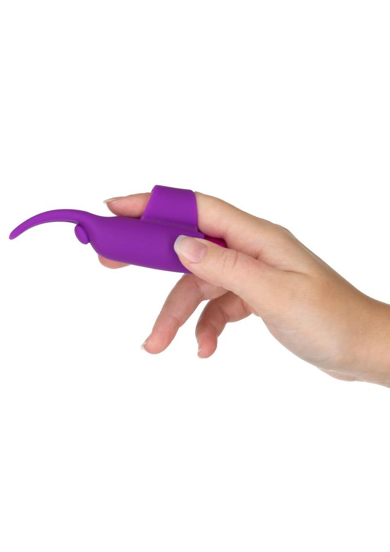 PowerBullet Teasing Tongue With Mini Rechargeable Silicone Bullet 2.5in - Purple